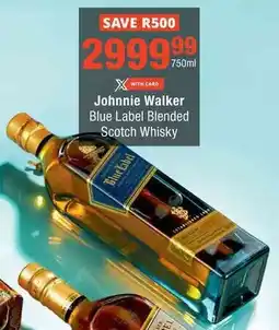 Checkers Johnnie Walker Blue Label Blended Scotch Whisky offer
