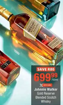 Checkers Johnnie Walker Gold Reserve Blended Scotch Whisky offer