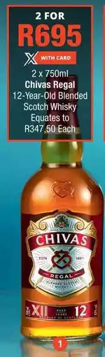 Checkers Chivas Regal 12-Year-Old Blended Scotch Whisky offer