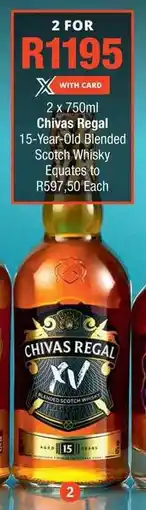 Checkers Chivas Regal 15-Year-Old Blended Scotch Whisky offer