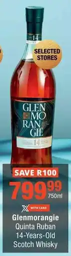 Checkers Glenmorangie Quinta Ruban 14-Years-Old Scotch Whisky offer