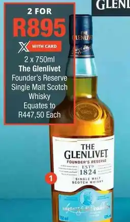 Checkers The Glenlivet Founder's Reserve Single Malt Scotch Whisky offer