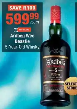Checkers Ardbeg Wee Beastie 5-Year-Old Whisky offer