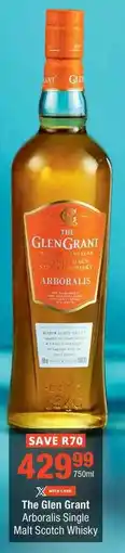 Checkers The Glen Grant Arboralis Single Malt Scotch Whisky offer