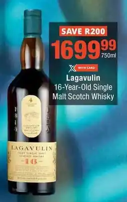 Checkers Lagavulin 16-Year-Old Single Malt Scotch Whisky offer