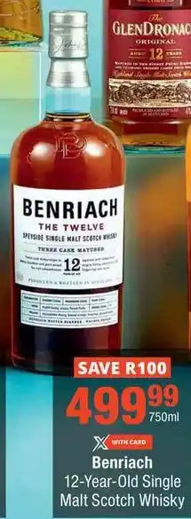 Checkers Benriach 12-Year-Old Single Malt Scotch Whisky offer