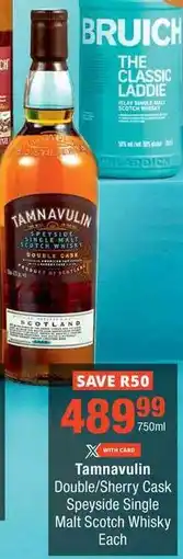 Checkers Tamnavulin Double/Sherry Cask Speyside Single Malt Scotch Whisky offer