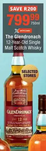 Checkers The Glendronach 12-Year-Old Single Malt Scotch Whisky offer