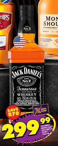 Shoprite Liquor Jack daniel's original/honey/ apple tennessee whiskey offer