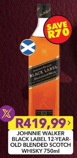 Shoprite Liquor Johnnie walker black label 12-year-old blended scotch whisky offer