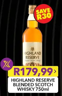Shoprite Liquor Highland reserve blended scotch whisky offer