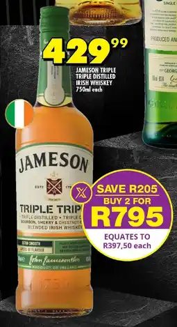 Shoprite Liquor Jameson triple triple distilled irish whiskey offer
