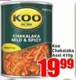Three Star Cash and Carry Koo Chakalaka Asst offer