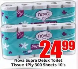 Three Star Cash and Carry Nova Supra Delux Toilet Tissue 1Ply 300 Sheets offer
