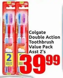 Three Star Cash and Carry Colgate Double Action Toothbrush Value Pack Asst offer