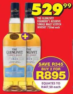 Shoprite The glenlivet founder's reserve single malt scotch whisky offer