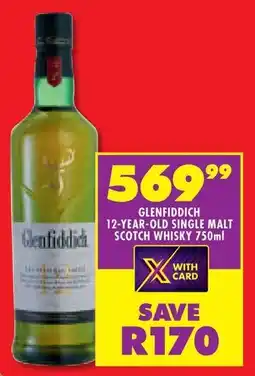 Shoprite Glenfiddich 12-year-old single malt scotch whisky offer