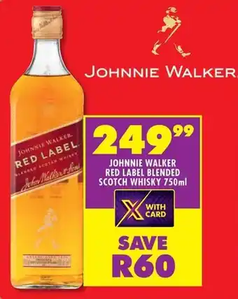 Shoprite Johnnie walker red label blended scotch whisky offer