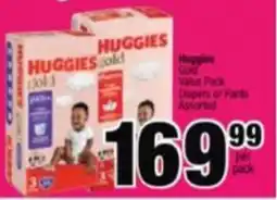 Spar Savemor Huggies Gold Value Pack Diapers or Pants offer