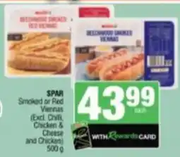 Spar Savemor SPAR Smoked or Red Viennas (Excl. Chili Chicken & Cheese and Chicken) offer