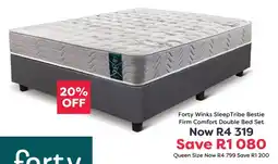 The Bed Store Forty Winks SleepTribe Bestie Firm Comfort Double Bed Set offer