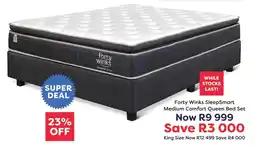 The Bed Store Forty Winks SleepSmart Medium Comfort Queen Bed Set offer