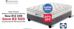 The Bed Store Sealy Tranquil Medium Comfort Queen Bed Set offer