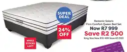 The Bed Store Restonic Solaris Firm Comfort Queen Bed Set offer