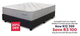The Bed Store Dunlopillo Cool Turn Hybrid Medium Comfort Queen Bed Set offer