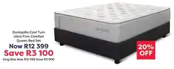 The Bed Store Dunlopillo Cool Turn Ultra Firm Comfort Queen Bed Set offer