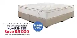 The Bed Store Luxury Collection Medium Comfort King Extra Length Bed Set offer