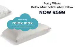 The Bed Store Forty Winks Relax Max Solid Latex Pillow offer