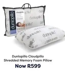 The Bed Store Dunlopillo Cloudpillo Shredded Memory Foam Pillow offer