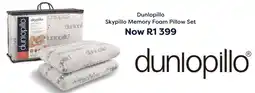 The Bed Store Dunlopillo Skypillo Memory Foam Pillow Set offer