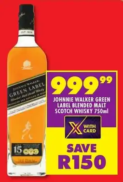 Shoprite Liquor Johnnie walker green label blended malt scotch whisky offer