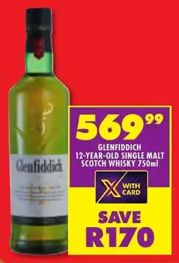 Shoprite Liquor Glenfiddich 12-year-old single malt scotch whisky offer