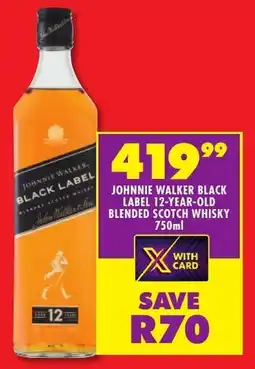 Shoprite Liquor Johnnie walker black label 12-year-old blended scotch whisky offer