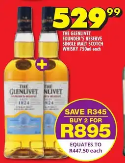 Shoprite Liquor The glenlivet founder's reserve single malt scotch whisky offer
