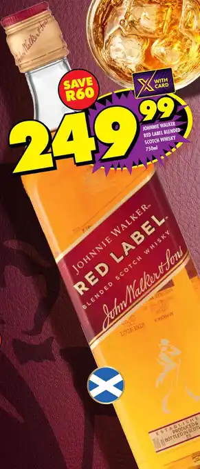 Shoprite Johnnie walker red label blended scotch whisky offer
