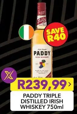 Shoprite Paddy triple distilled irish whiskey offer