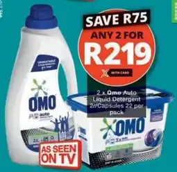 Checkers Hyper Omo Auto Liquid Detergent/ Capsules offer