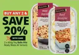 Checkers Hyper Bella Vita Ready Meals All Variants offer