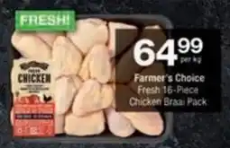 Checkers Hyper Farmer's Choice Fresh Chicken Braai Pack offer