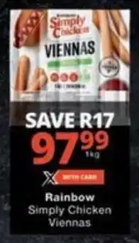 Checkers Hyper Rainbow Simply Chicken Viennas offer