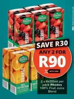 Checkers Hyper Rhodes 100% Fruit Juice Blend offer