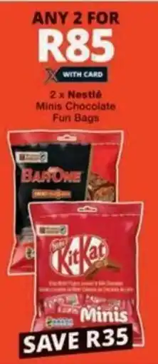Checkers Hyper Nestlé Minis Chocolate Fun Bags offer