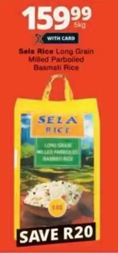 Checkers Hyper Sela Rice Long Grain Milled Parboiled Basmati Rice offer