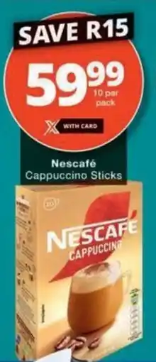 Checkers Hyper Nescafé Cappuccino Sticks offer