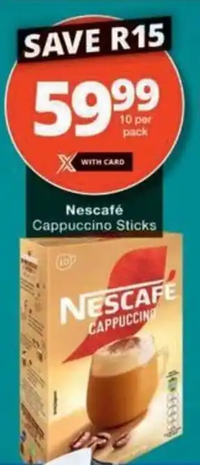 Checkers Hyper Nescafé Cappuccino Sticks offer