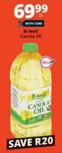 Checkers Hyper B-Well Canola Oil offer